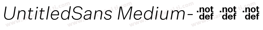 UntitledSans Medium字体转换